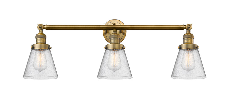 Innovations 205-BB-G64 Three Light Bath Vanity, Brushed Brass