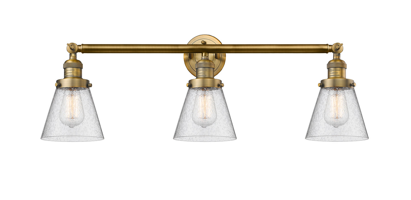 Innovations 205-BB-G64 Three Light Bath Vanity, Brushed Brass