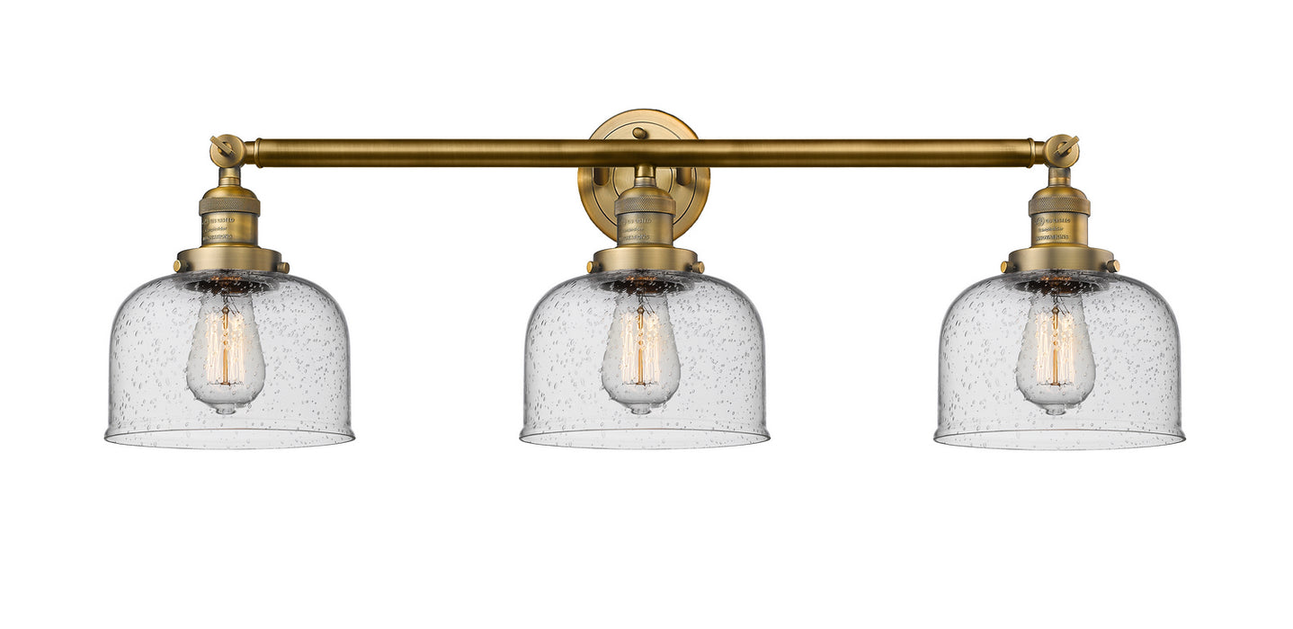 Innovations 205-BB-G74 Three Light Bath Vanity, Brushed Brass