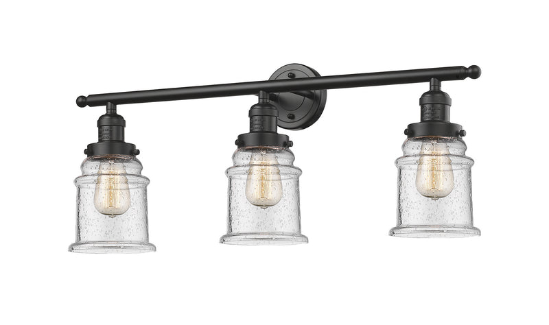 Innovations 205-OB-G184 Three Light Bath Vanity, Oil Rubbed Bronze