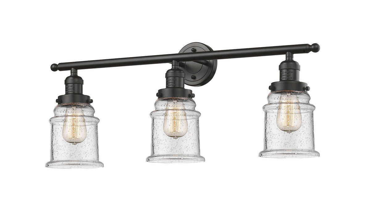 Innovations 205-OB-G184 Three Light Bath Vanity, Oil Rubbed Bronze
