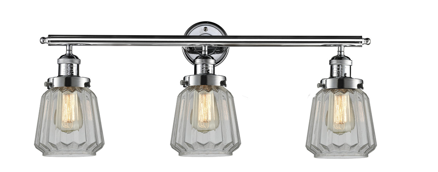 Innovations 205-PC-G142 Three Light Bath Vanity, Polished Chrome