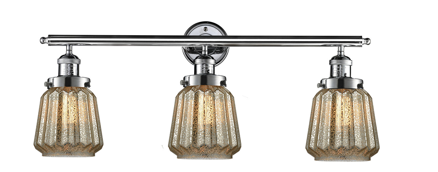 Innovations 205-PC-G146 Three Light Bath Vanity, Polished Chrome