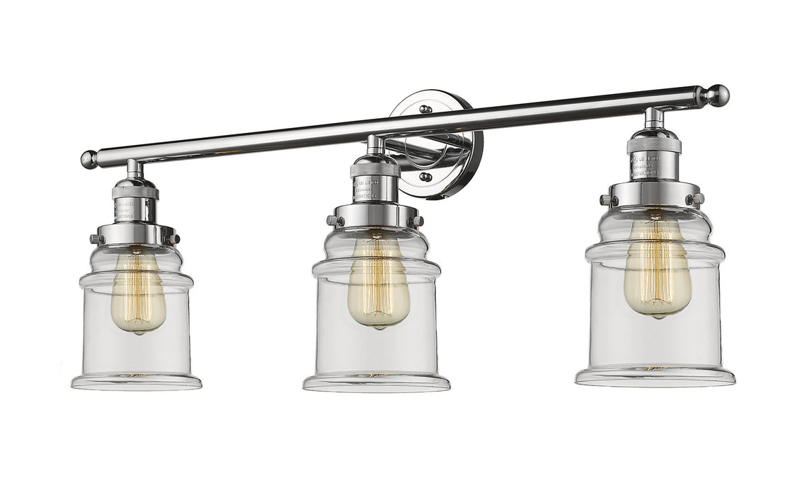 Innovations 205-PC-G182 Three Light Bath Vanity, Polished Chrome