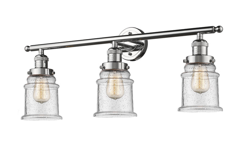 Innovations 205-PC-G184 Three Light Bath Vanity, Polished Chrome
