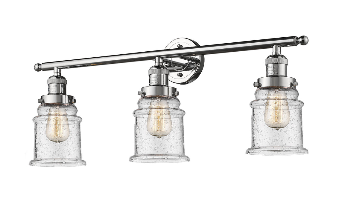 Innovations 205-PC-G184 Three Light Bath Vanity, Polished Chrome
