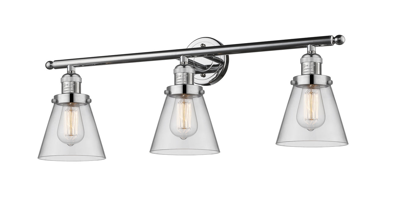 Innovations 205-PC-G62 Three Light Bath Vanity, Polished Chrome