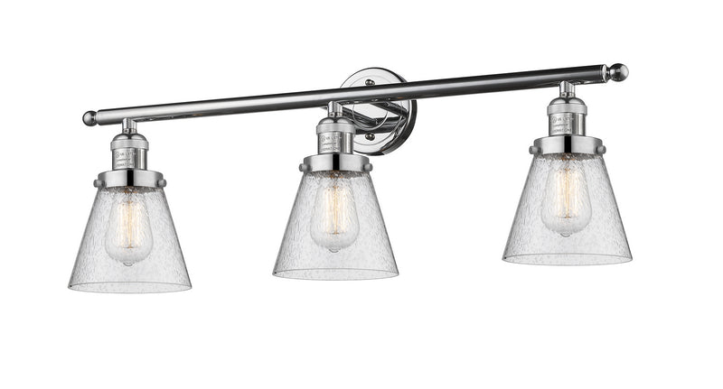Innovations 205-PC-G64 Three Light Bath Vanity, Polished Chrome
