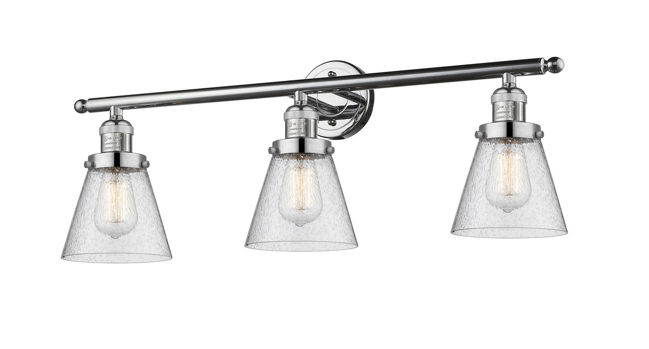 Innovations 205-PC-G64 Three Light Bath Vanity, Polished Chrome