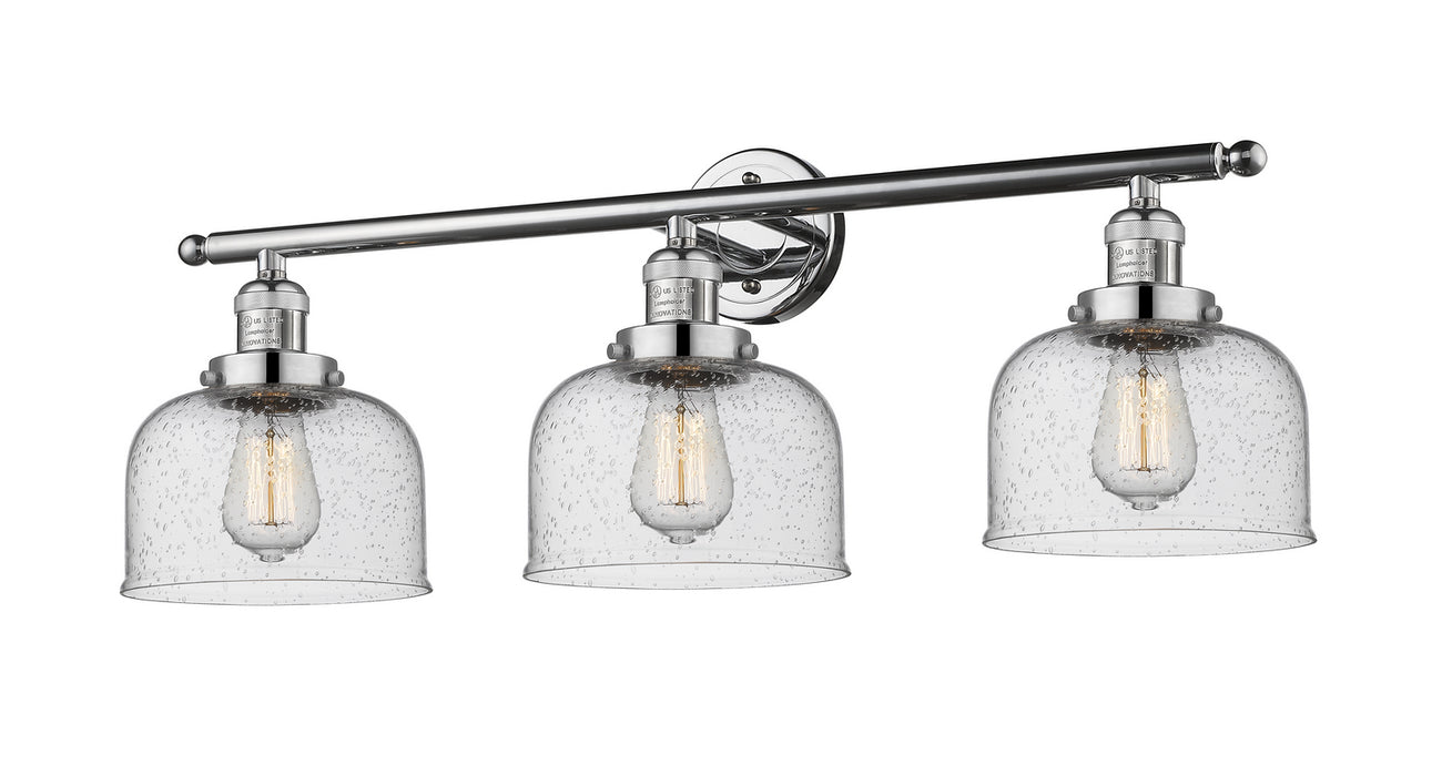 Innovations 205-PC-G74 Three Light Bath Vanity, Polished Chrome