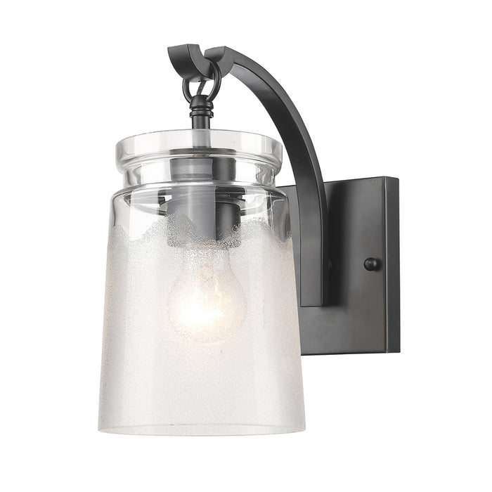 Golden 1405-1W BLK-CAG One Light Wall Sconce, Matte Black