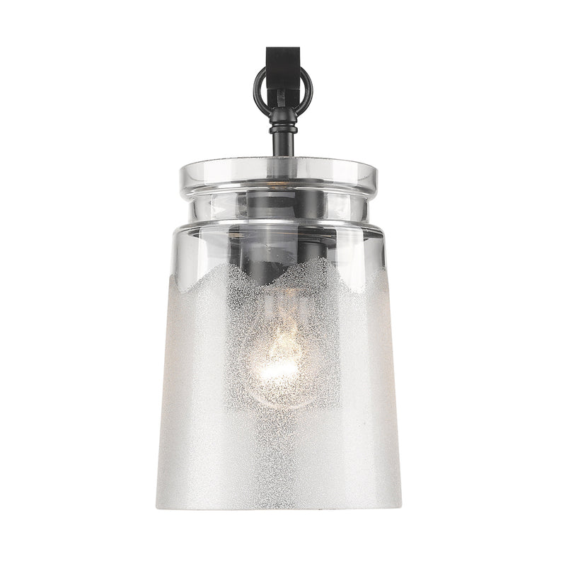 Golden 1405-1W BLK-CAG One Light Wall Sconce, Matte Black