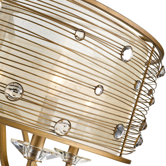 Golden 1993-5 PG Five Light Chandelier, Peruvian Gold