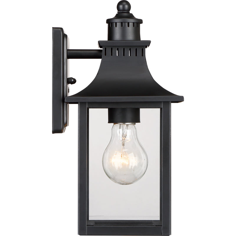 Quoizel CCR8406K One Light Outdoor Wall Lantern, Mystic Black