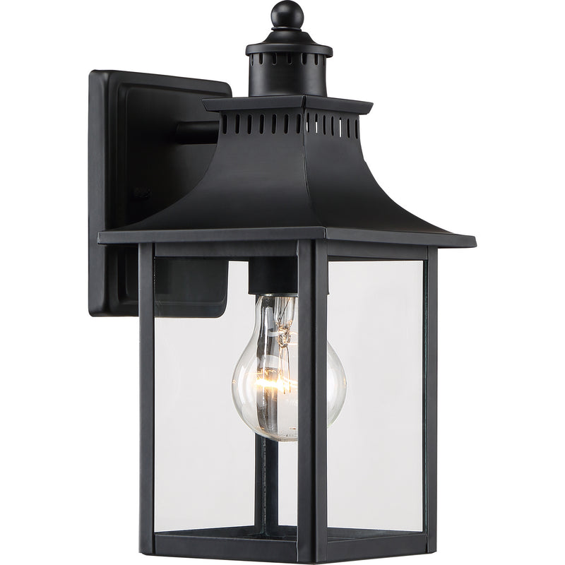 Quoizel CCR8406K One Light Outdoor Wall Lantern, Mystic Black
