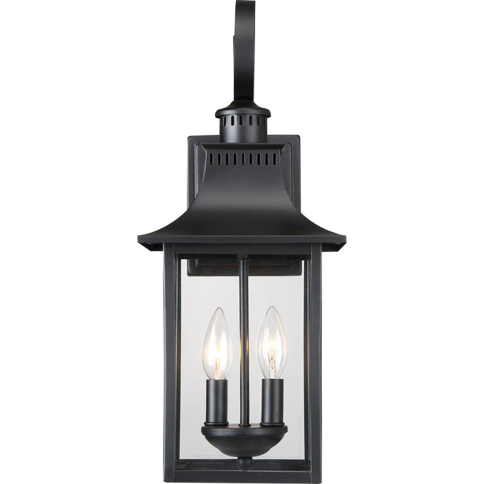Quoizel CCR8408K Two Light Outdoor Wall Lantern, Mystic Black
