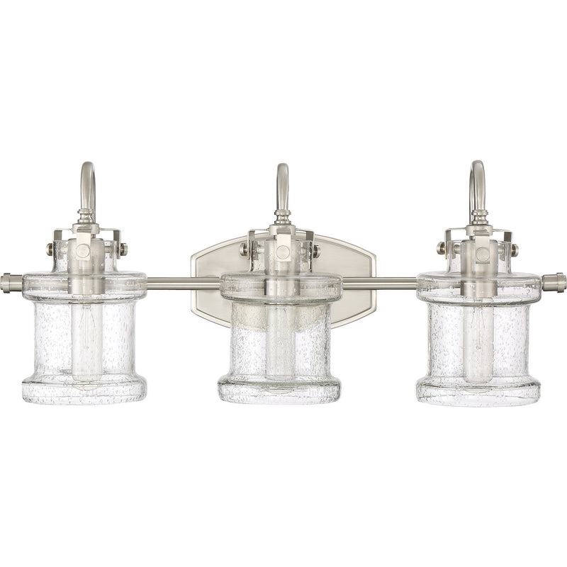 Quoizel DNY8603BN Three Light Bath Fixture, Brushed Nickel