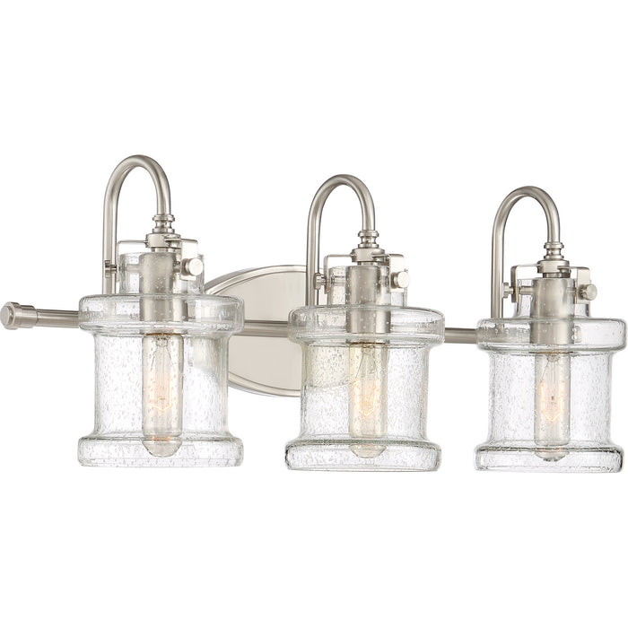 Quoizel DNY8603BN Three Light Bath Fixture, Brushed Nickel