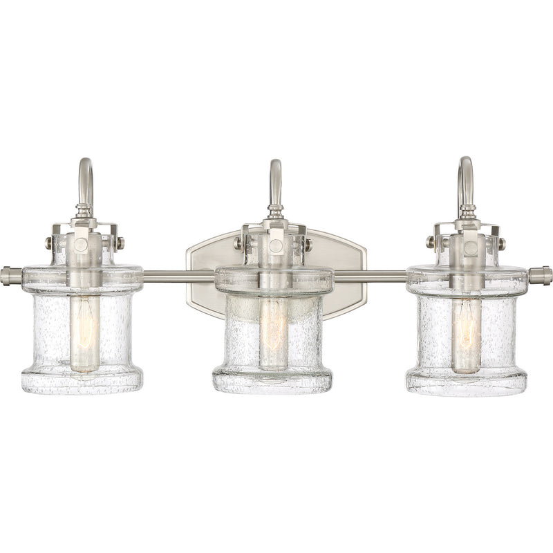 Quoizel DNY8603BN Three Light Bath Fixture, Brushed Nickel