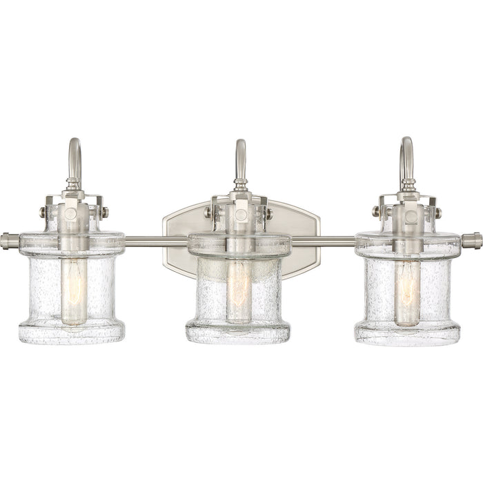 Quoizel DNY8603BN Three Light Bath Fixture, Brushed Nickel