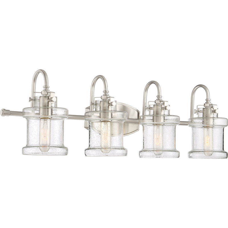Quoizel DNY8604BN Four Light Bath Fixture, Brushed Nickel