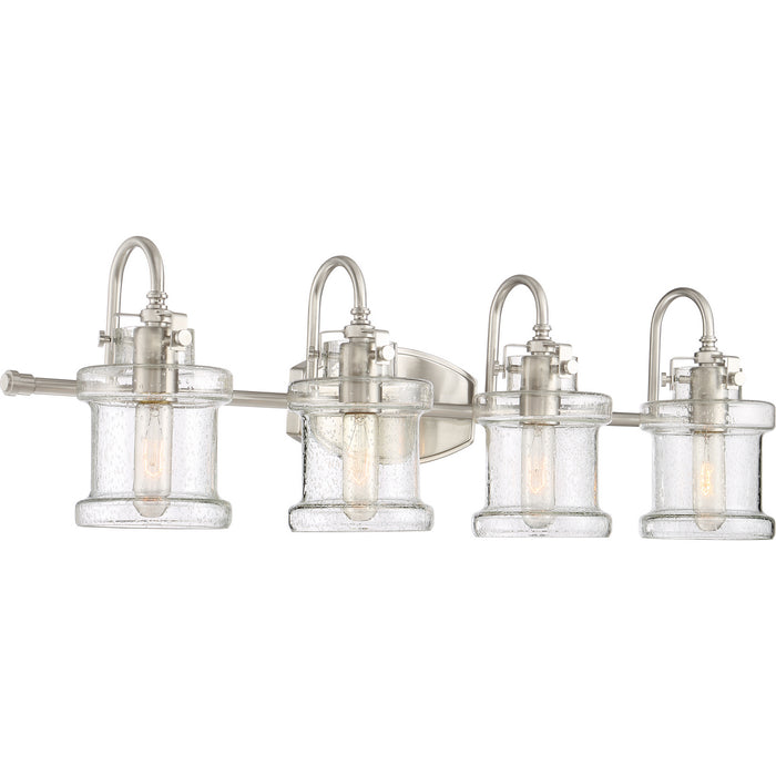 Quoizel DNY8604BN Four Light Bath Fixture, Brushed Nickel