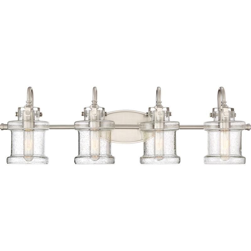Quoizel DNY8604BN Four Light Bath Fixture, Brushed Nickel