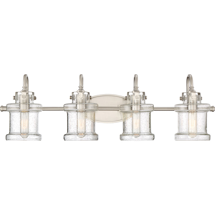 Quoizel DNY8604BN Four Light Bath Fixture, Brushed Nickel
