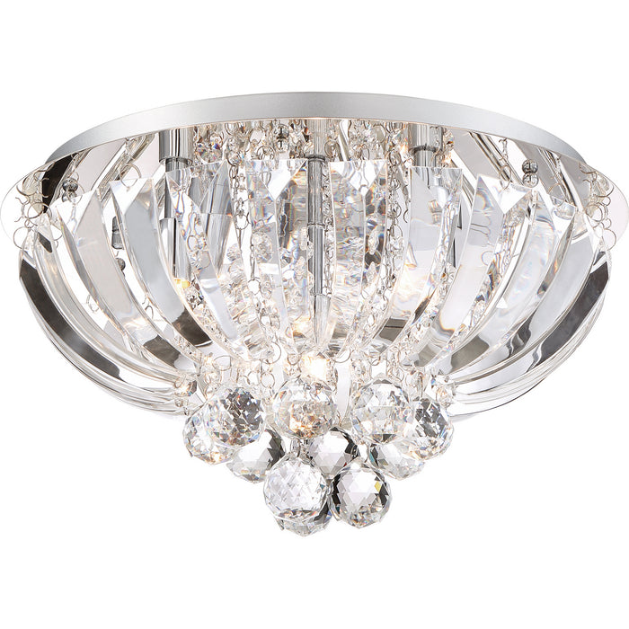 Quoizel PCGN1616C Five Light Flush Mount, Polished Chrome