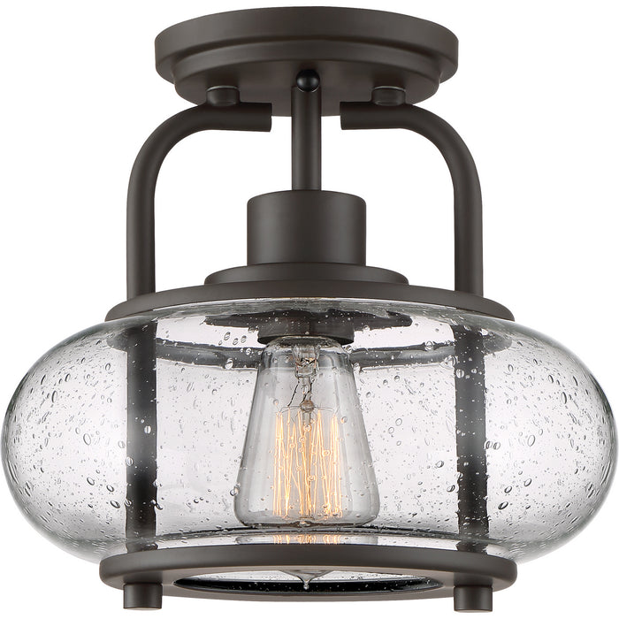 Quoizel TRG1710OZ One Light Semi Flush Mount, Old Bronze