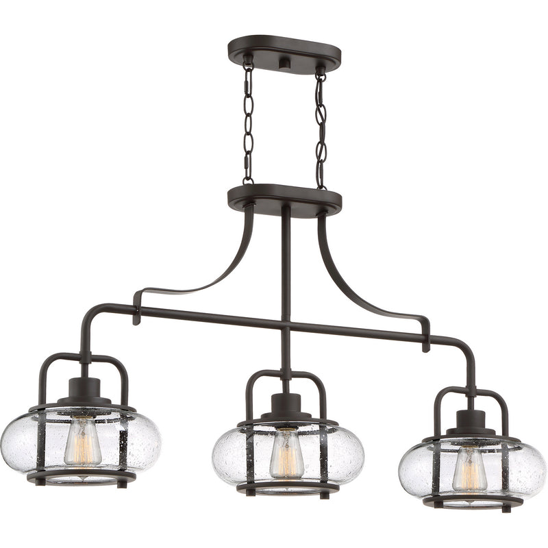 Quoizel TRG338OZ Three Light Island Chandelier, Old Bronze