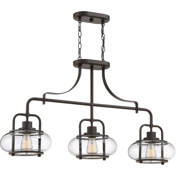 Quoizel TRG338OZ Three Light Island Chandelier, Old Bronze