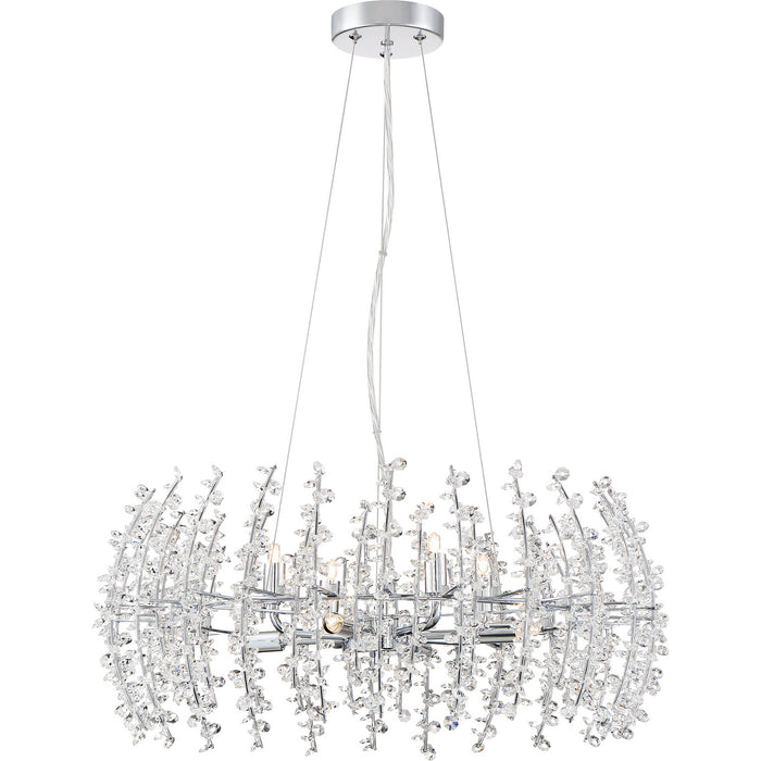 Quoizel VLA2823C Eight Light Pendant, Polished Chrome