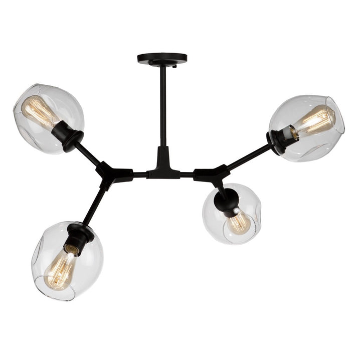 Artcraft JA14024BK Four Light Semi Flush Mount, Black