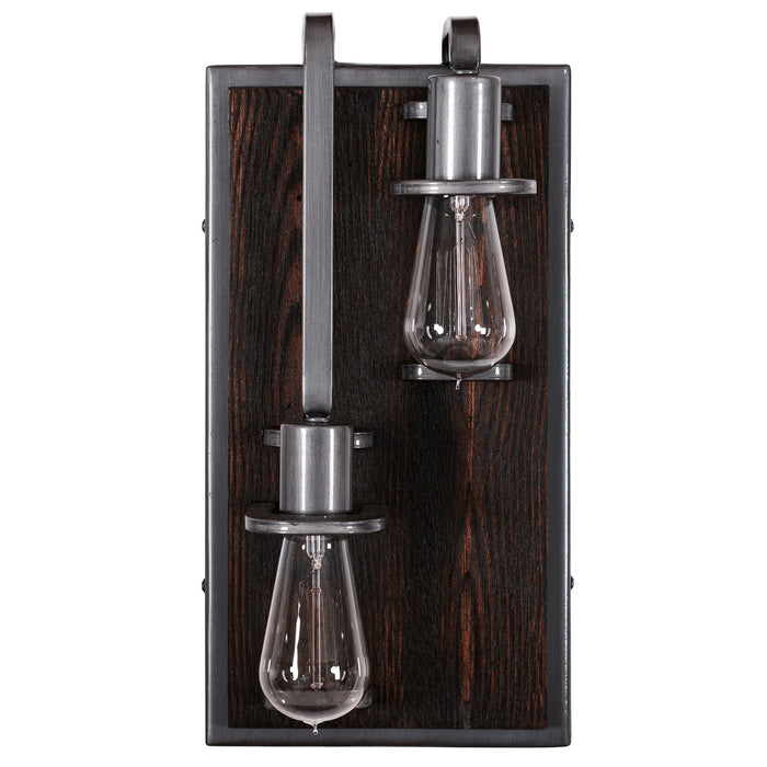 Varaluz 268W02LSL Two Light Wall Sconce, Steel