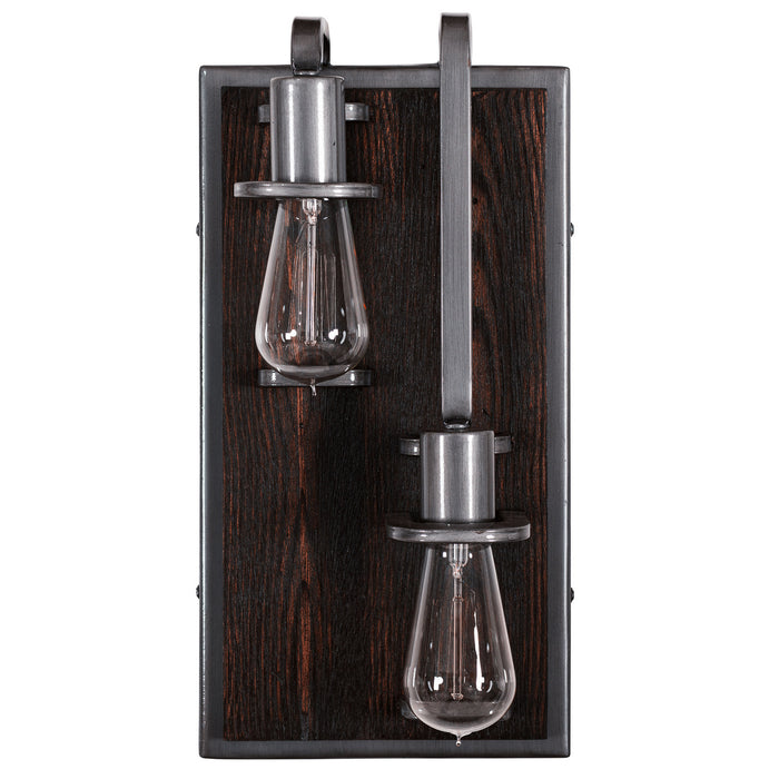 Varaluz 268W02RSL Two Light Wall Sconce, Steel