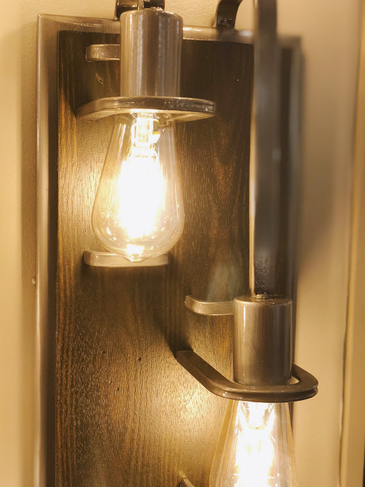 Varaluz 268W02RSL Two Light Wall Sconce, Steel
