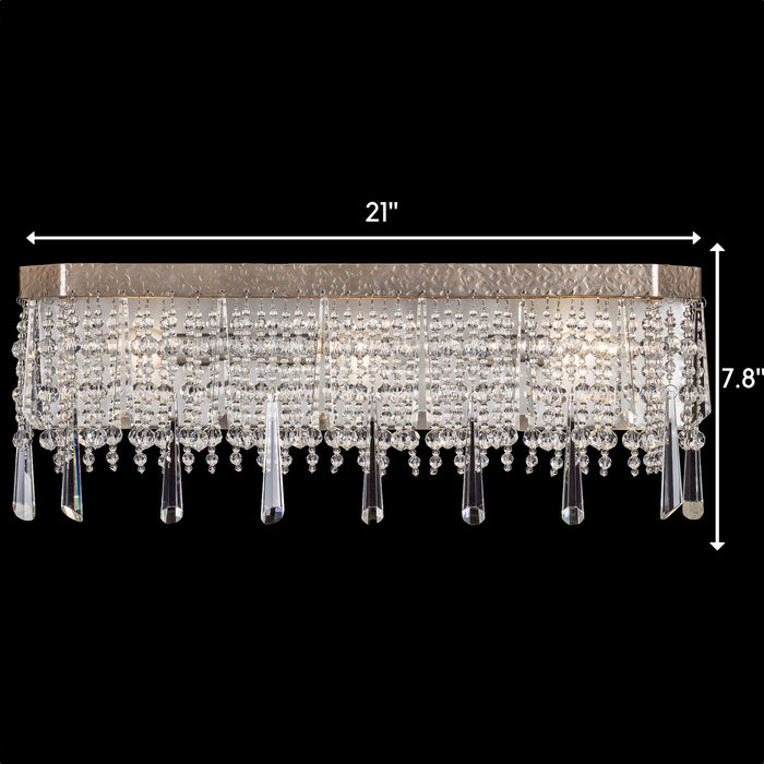 Varaluz 270B03TR Three Light Bath, Transcend Silver