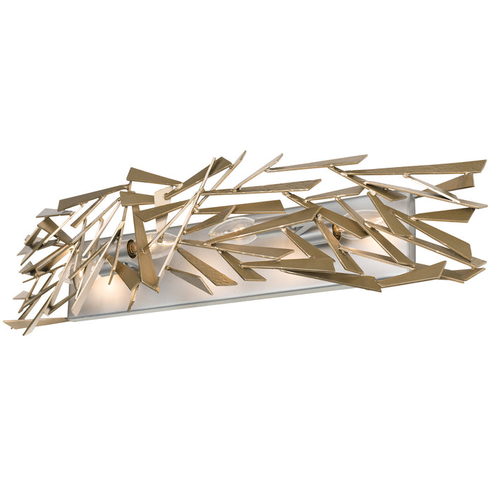 Varaluz 286B04SICM Four Light Bath, Silver/Champagne Mist