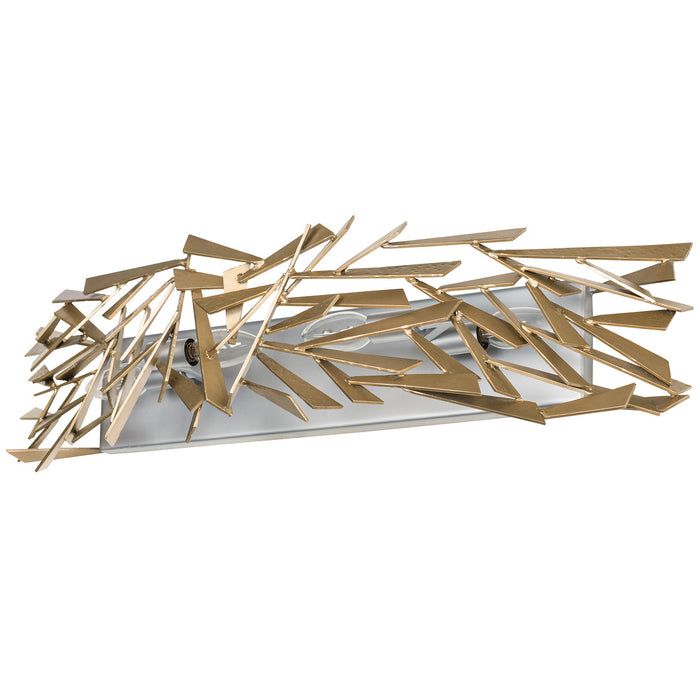 Varaluz 286B04SICM Four Light Bath, Silver/Champagne Mist