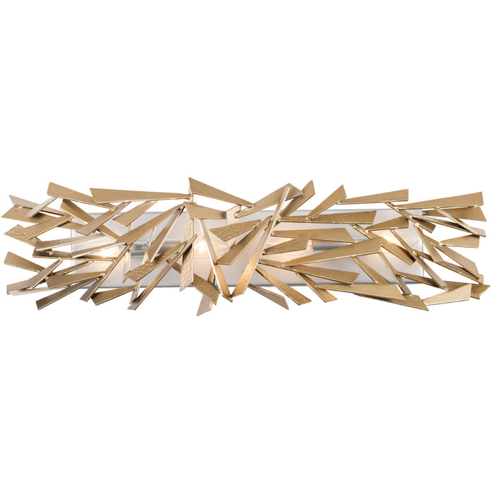 Varaluz 286B04SICM Four Light Bath, Silver/Champagne Mist