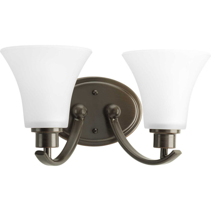 Progress Lighting P2001-20W Two Light Bath Bracket, Antique Bronze