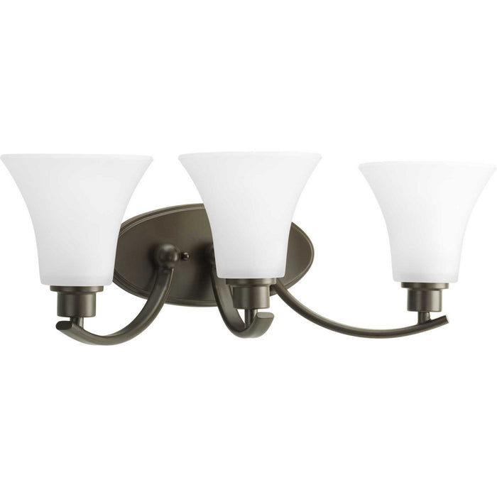 Progress Lighting P2002-20W Three Light Bath Bracket, Antique Bronze