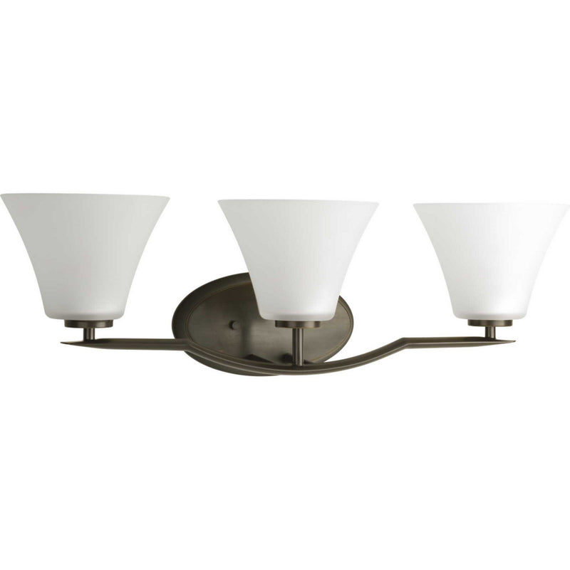 Progress Lighting P2006-20W Three Light Bath Bracket, Antique Bronze