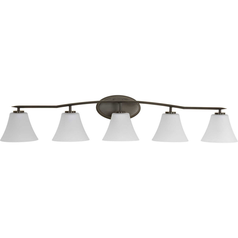 Progress Lighting P2016-20W Five Light Bath Bracket, Antique Bronze