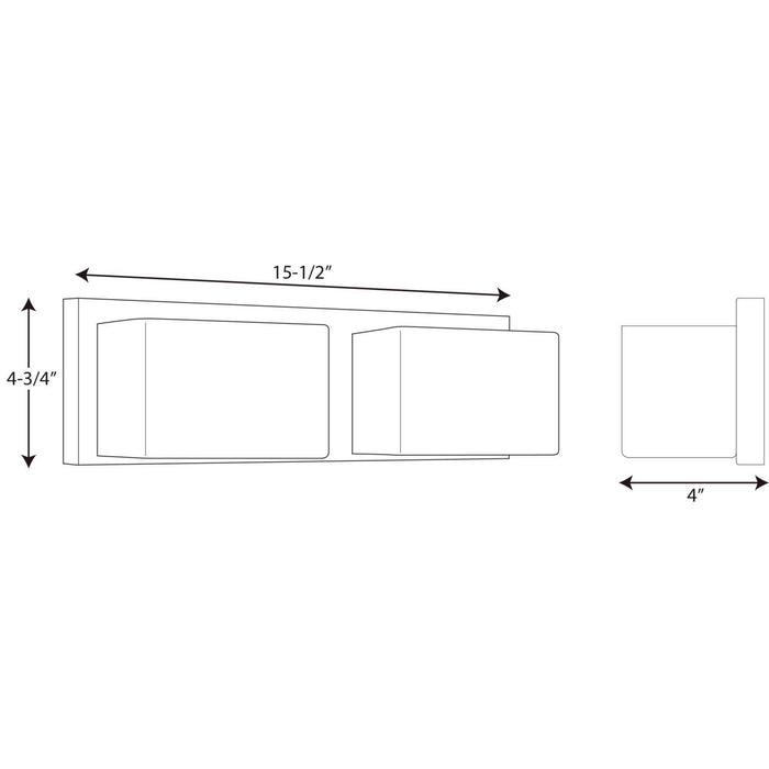 Progress Lighting P2143-1530K9 LED Bath Bracket, Polished Chrome