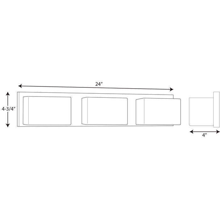 Progress Lighting P2144-1530K9 LED Bath Bracket, Polished Chrome