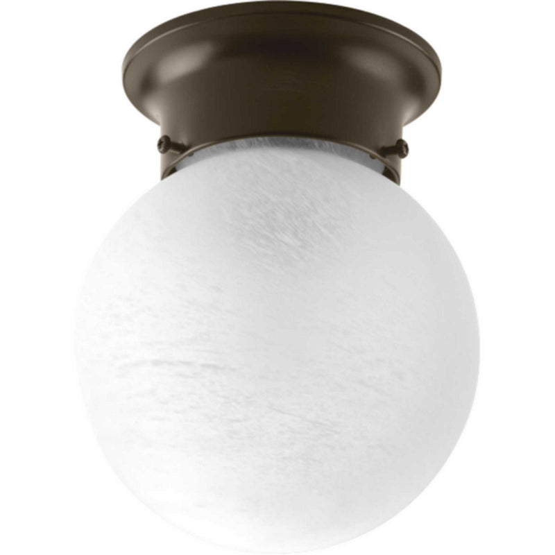 Progress Lighting P3401-20 One Light Flush Mount, Antique Bronze