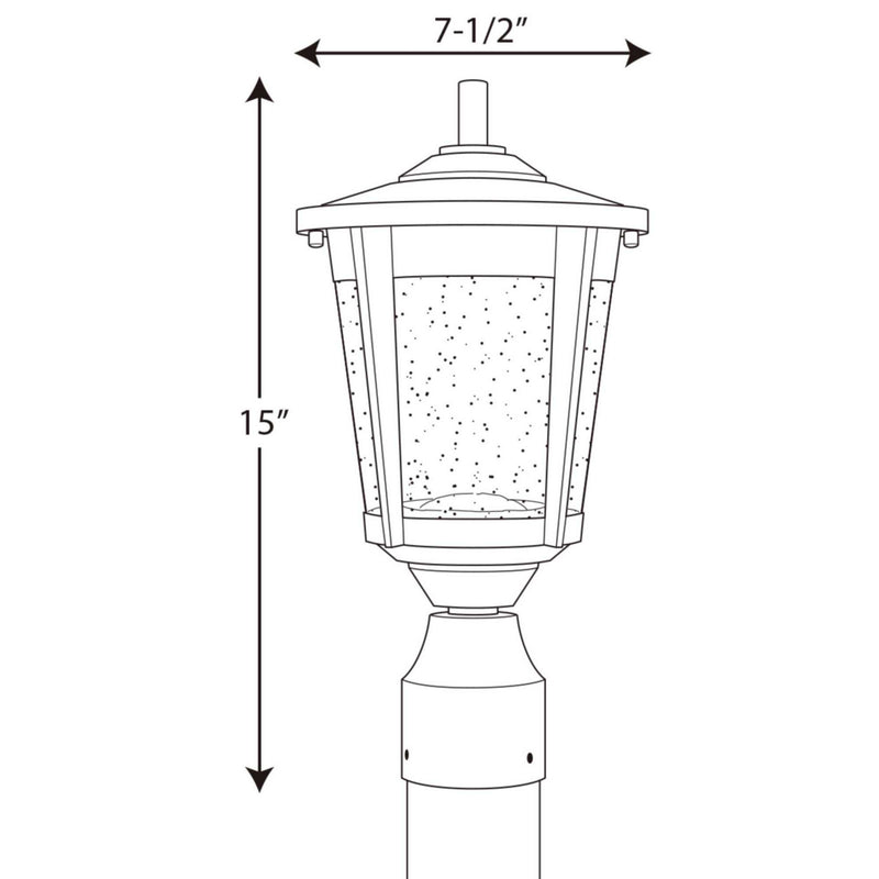 Progress Lighting P6430-3130K9 LED Post Lantern, Black