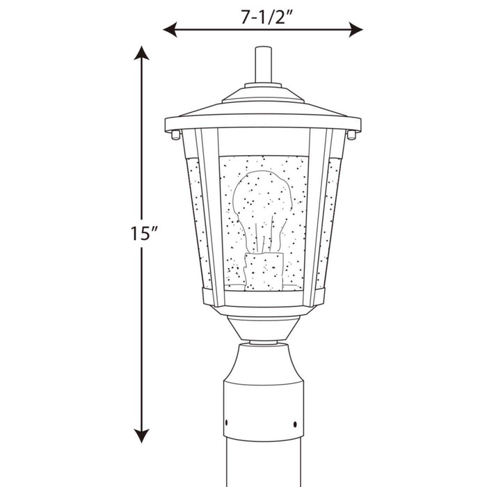 Progress Lighting P6425-31 One Light Post Lantern, Black